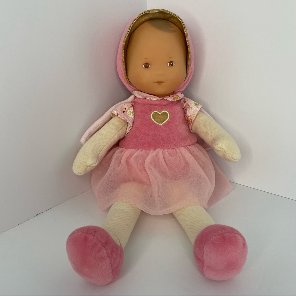 Corolle Princess Pink Cotton Flower Mon Doudou Soft Vanilla Scented Doll 12”